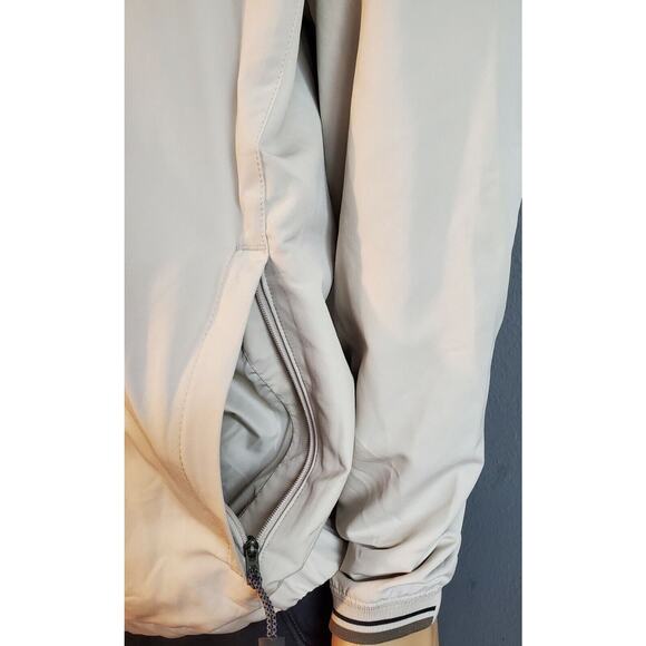 NWT NIKE Tan Beige Windproof Pullover Golf Jacket Windbreaker Men’s Size Large - Picture 4 of 6